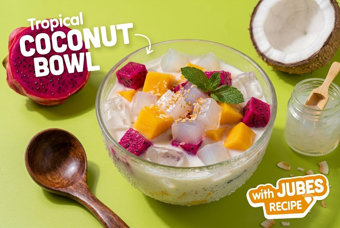 Tropical Coconut Bowl Recipe with Jubes Nata De Coco Mango Flavor