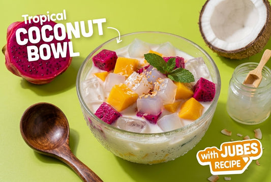 Tropical Coconut Bowl Recipe with Jubes Nata De Coco Mango Flavor