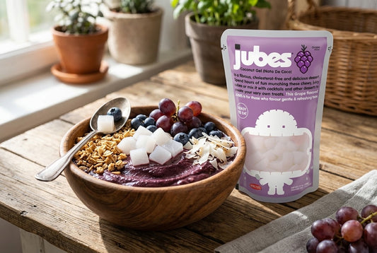 Easy Acai Bowl Recipe Topped with Nata de Coco