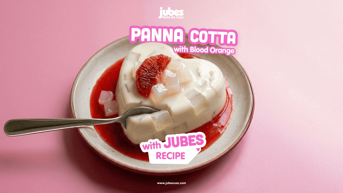 Plate of Jubes Panna Cotta with Blood Orange